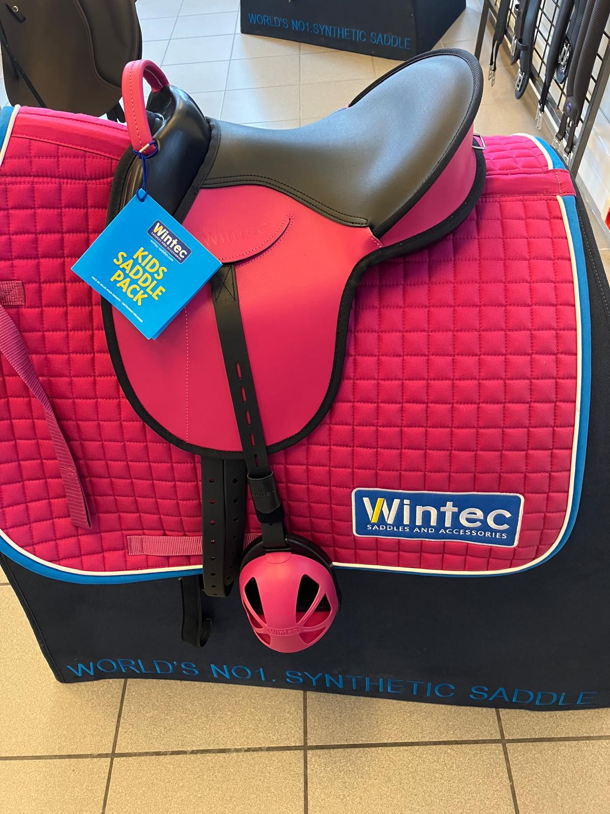 Wintec kids aanpasbaar kinderzadel in roze kleur